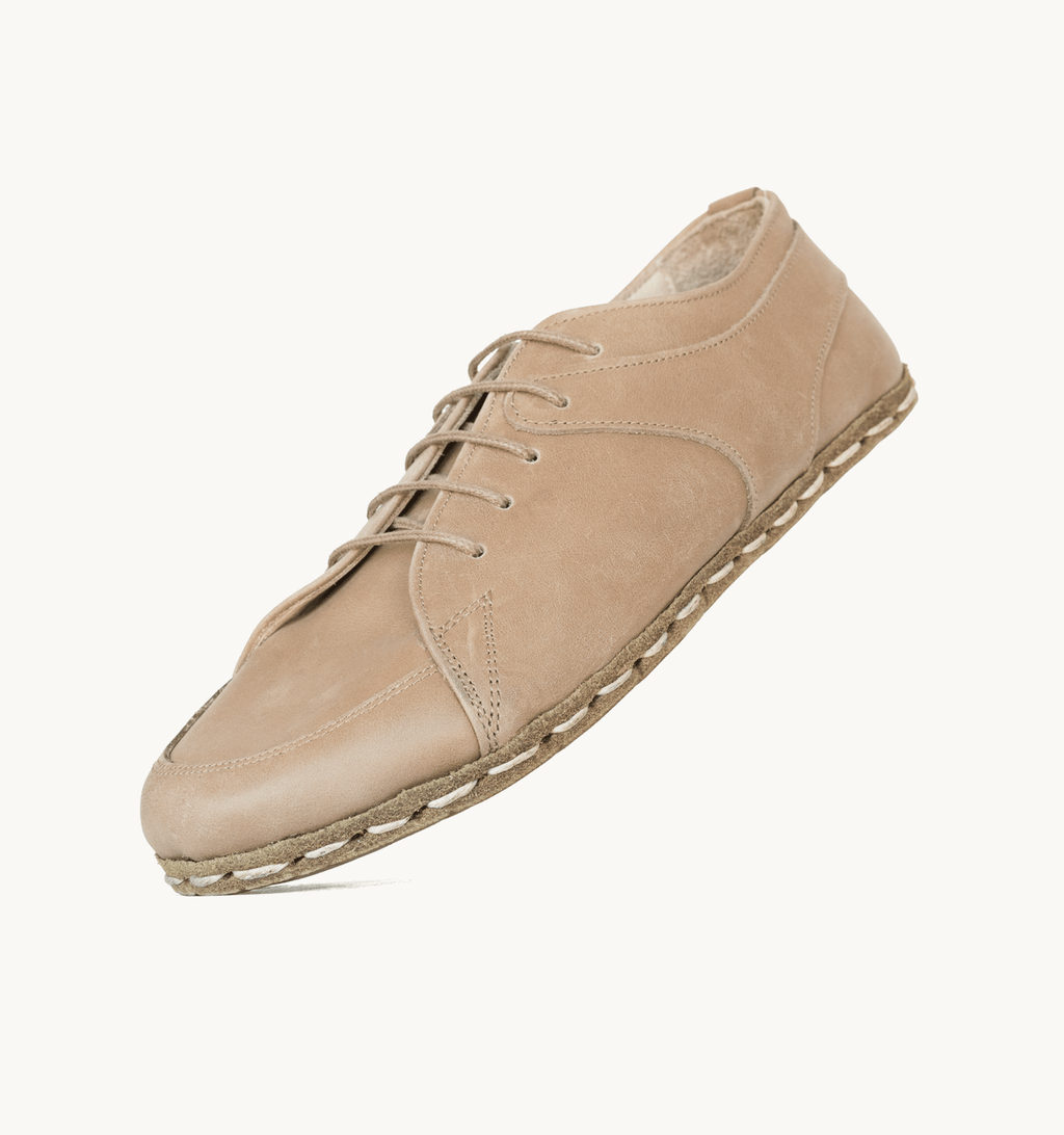 Men's Barefoot Leather Sneaker — Sand-0