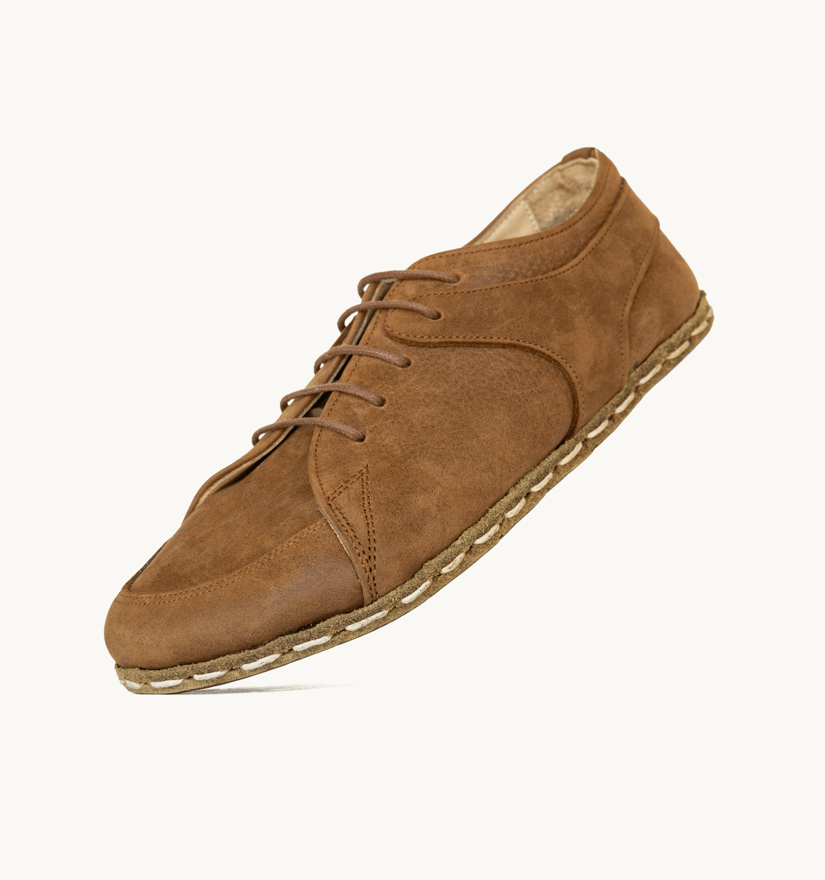 Men's Barefoot Leather Sneaker — Hickory-1