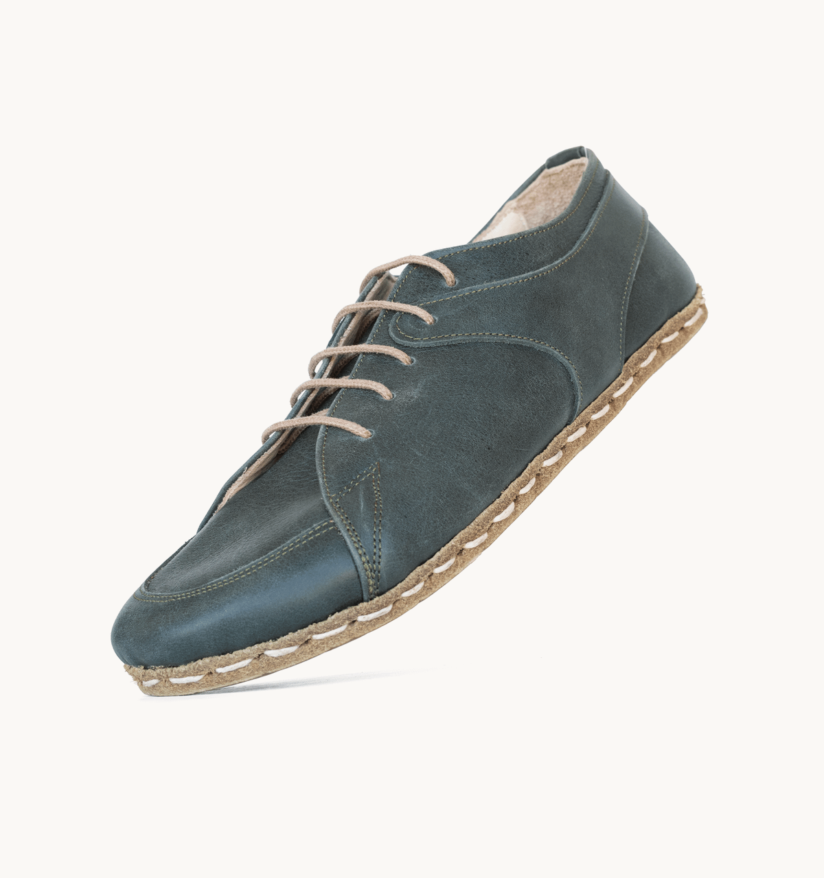 Women's Barefoot Leather Sneaker — Evergreen-2