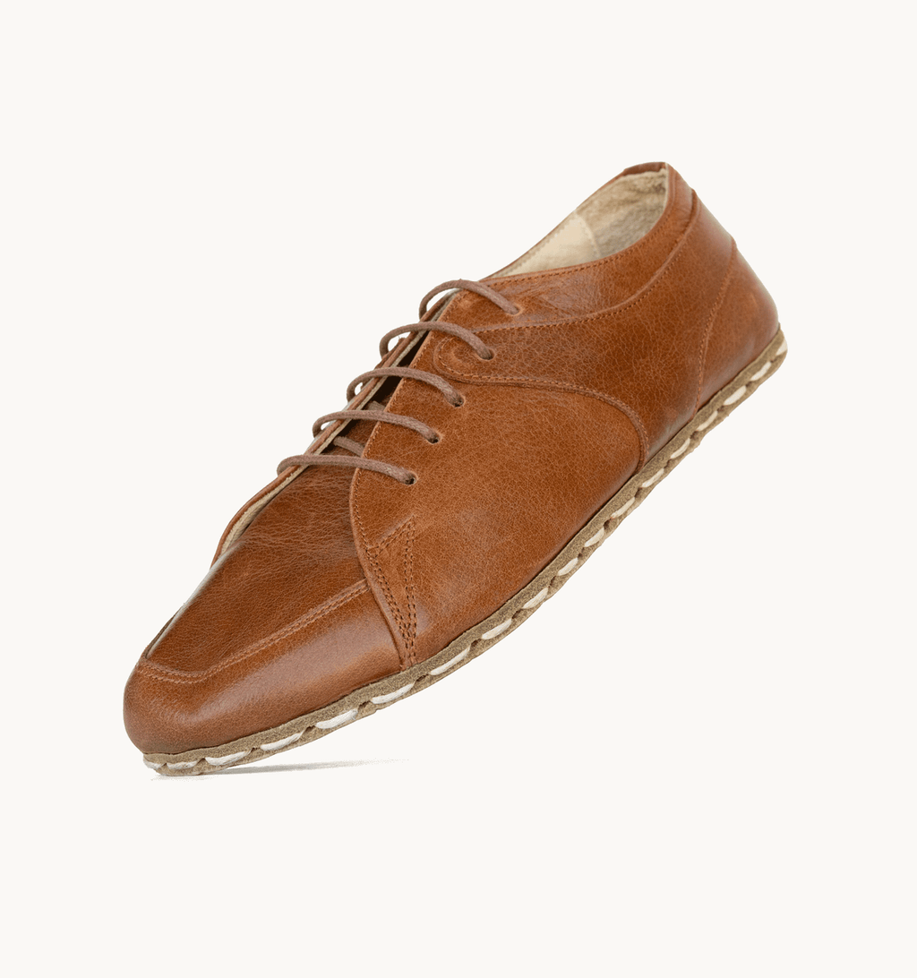 Men's Barefoot Leather Sneaker — Russet-0