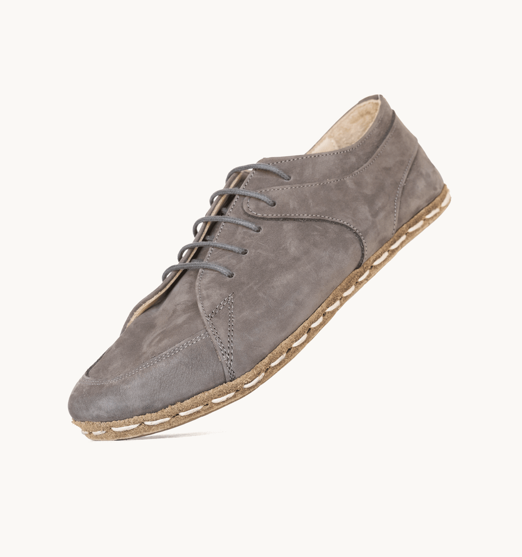 Women's Barefoot Leather Sneaker — Ashen-2