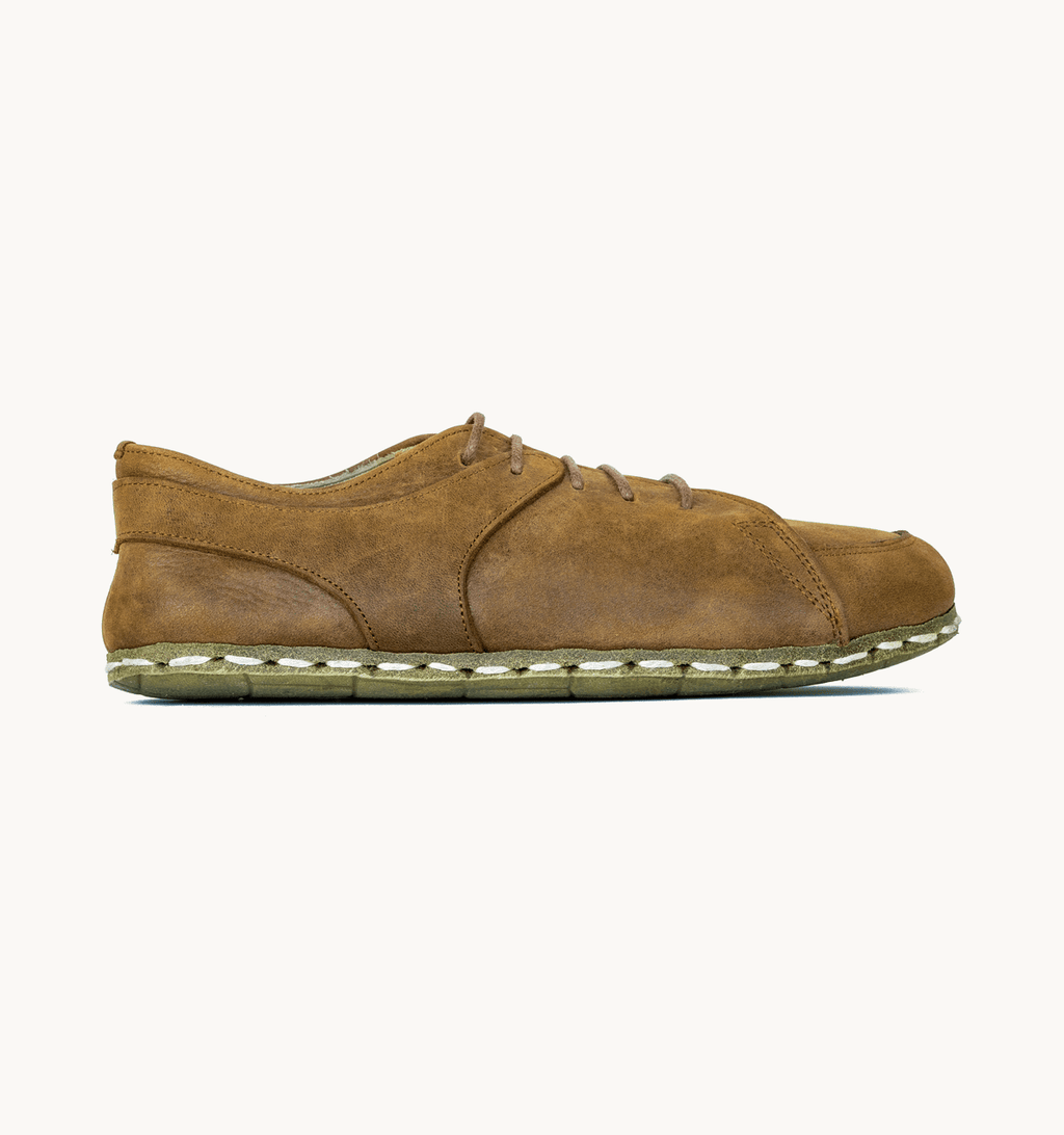 Men's Barefoot Leather Sneaker — Hickory-0