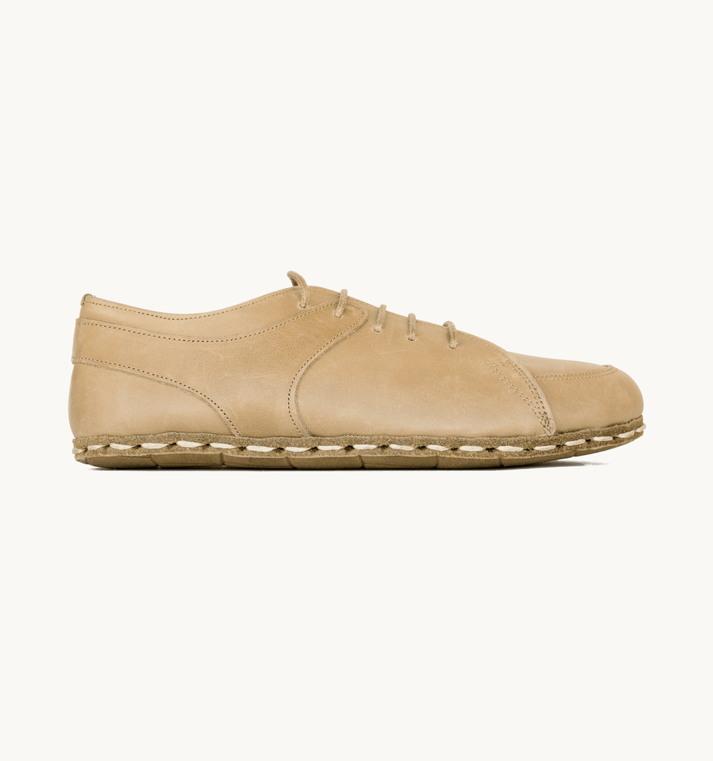 Men's Barefoot Leather Sneaker — Sand-1