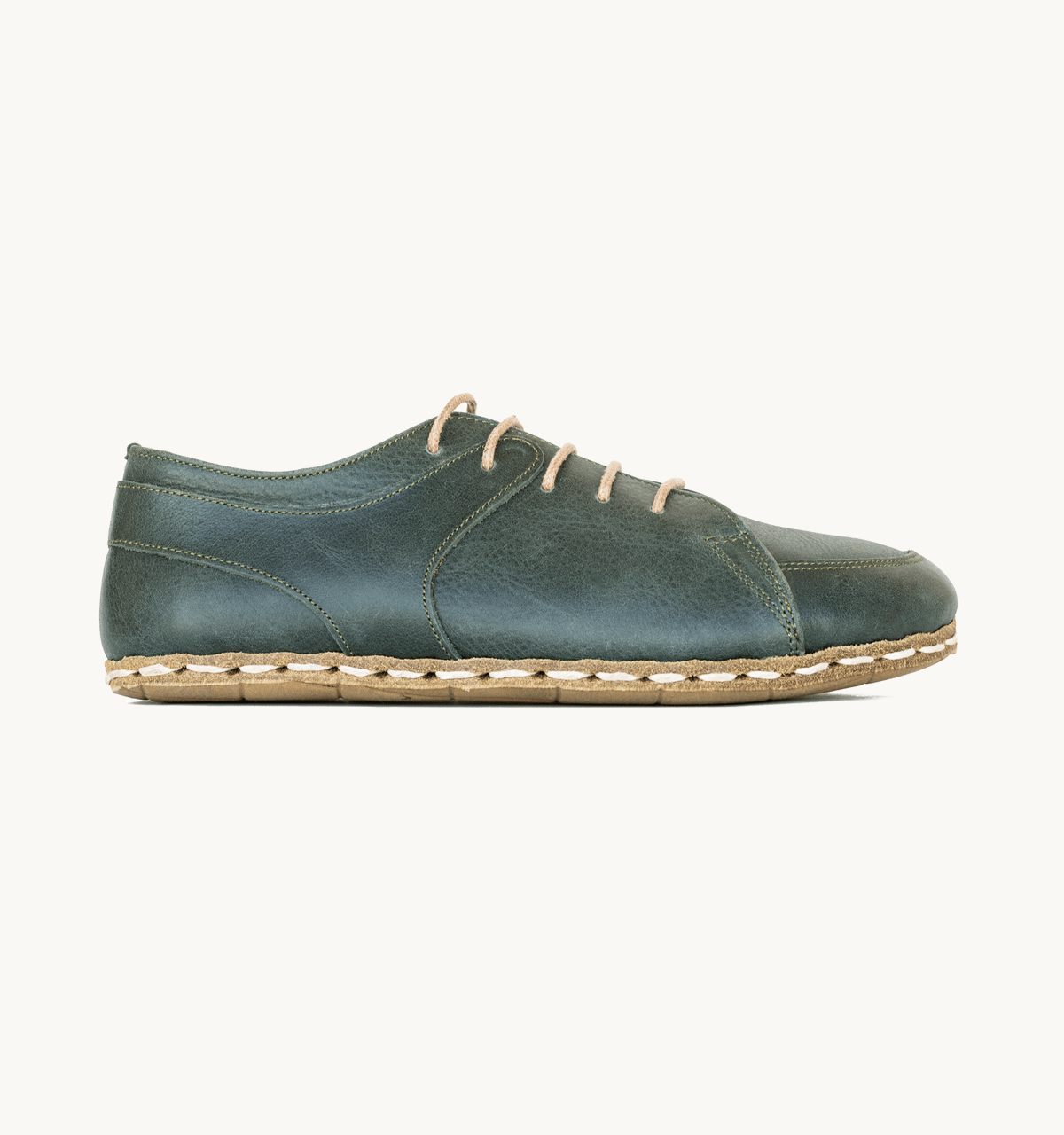 Women's Barefoot Leather Sneaker — Evergreen-0