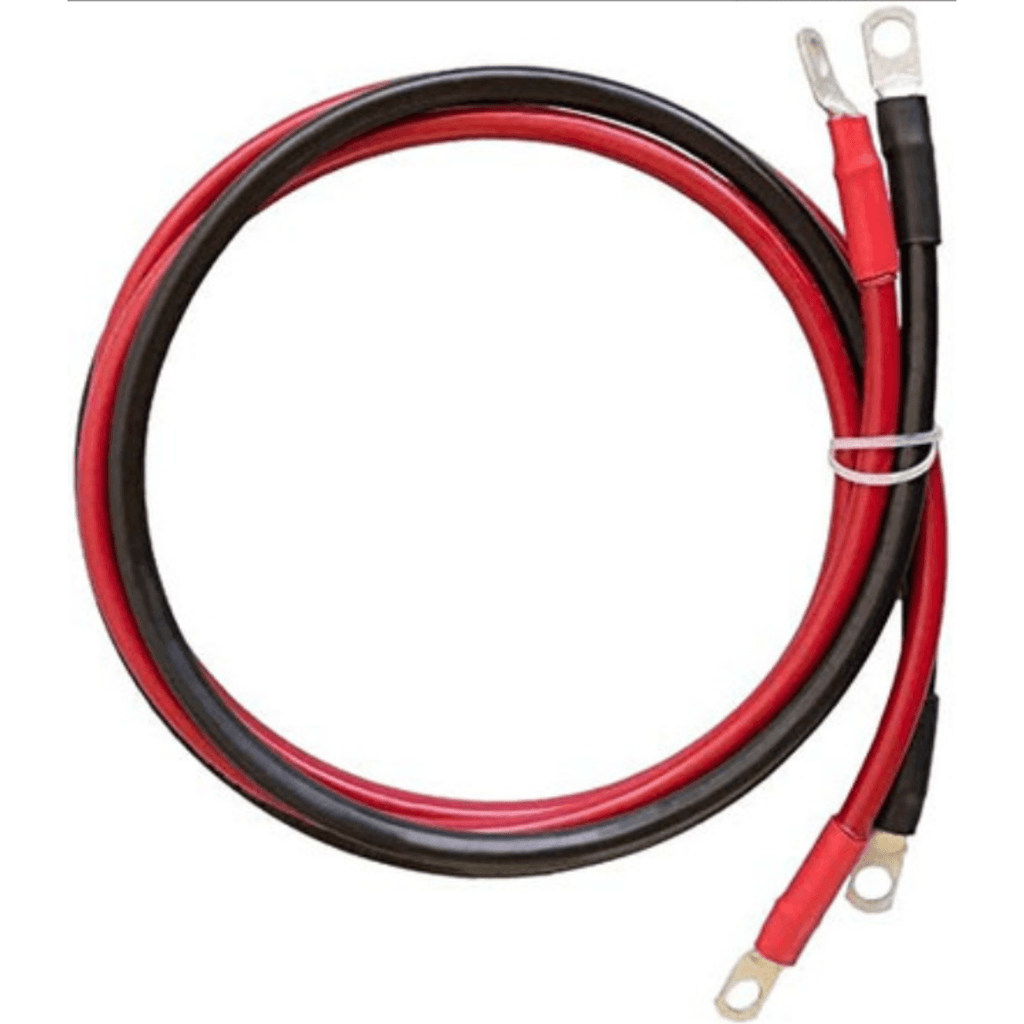 5FT Battery Inverter Cables 4AWG, 25mm² Power Cables with 3/8" Ring Lugs