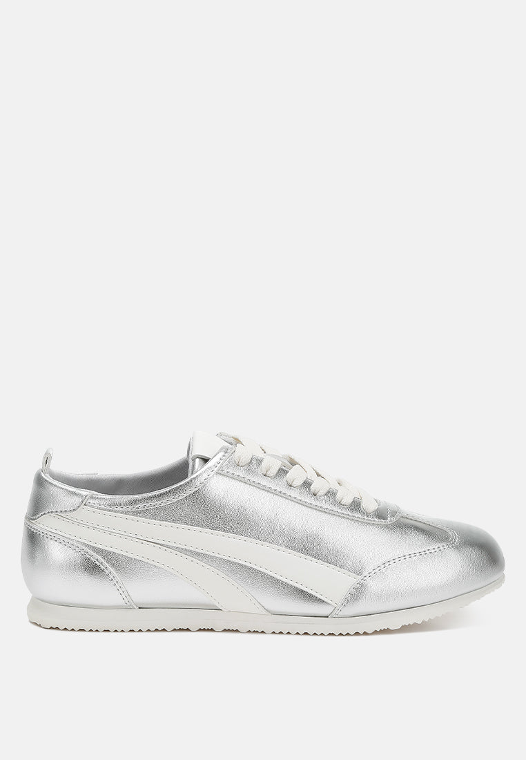 Montek Metallic Lace-Up Sneakers-5