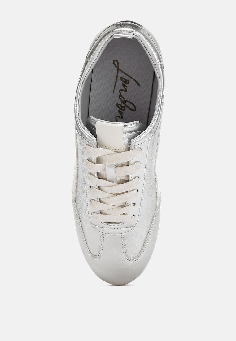 Montek Metallic Lace-Up Sneakers-3