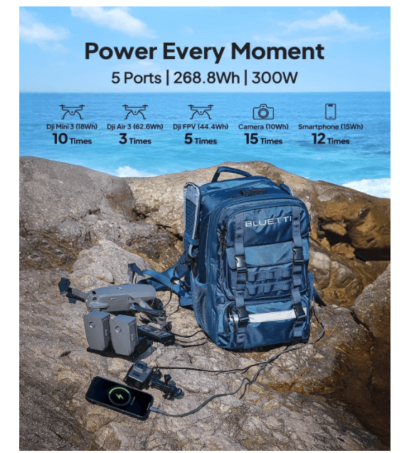 BluePack2 Power Storage Backpack for Handsfree Portable Power Station-2