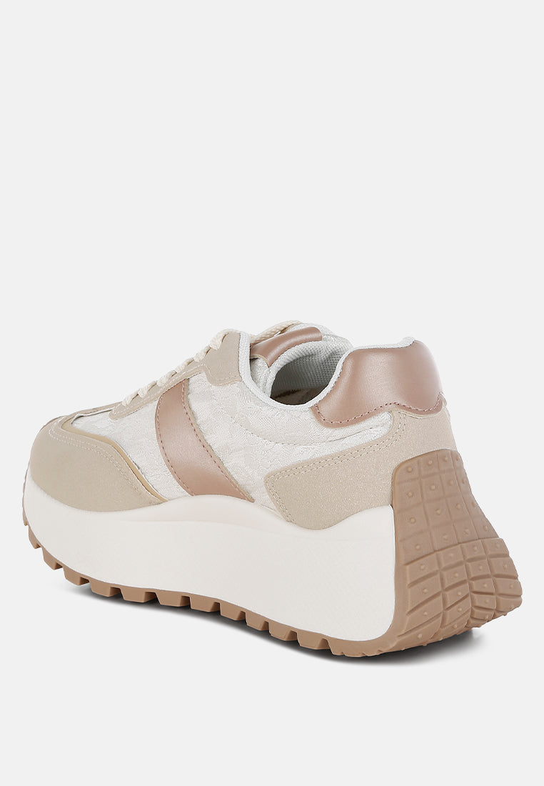 Squeaker Chunky Anti-Skid Lace-Up Sneakers-2