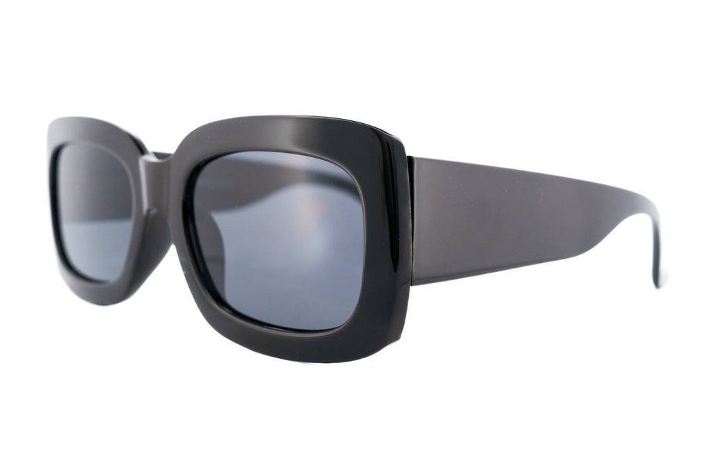 Boléro Noir — Oversized Rectangular Sunglasses-0