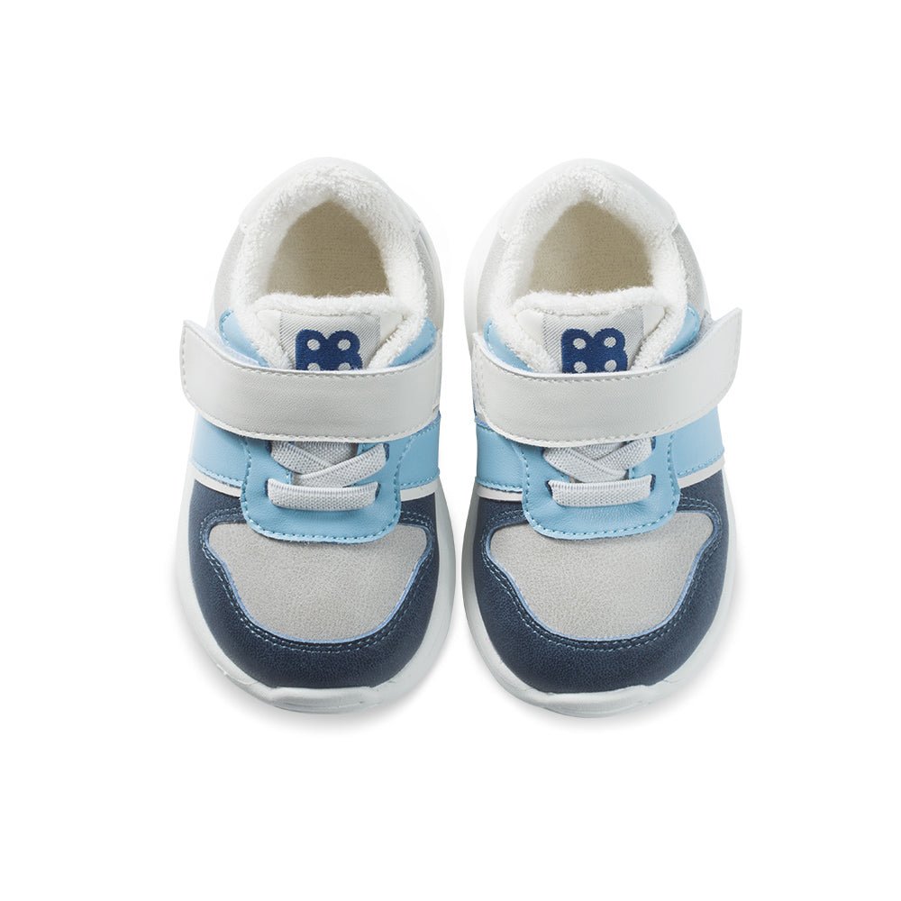 Innocently Soft Sole Non-Slip Pre-walker Blue Baby Sneakers-4