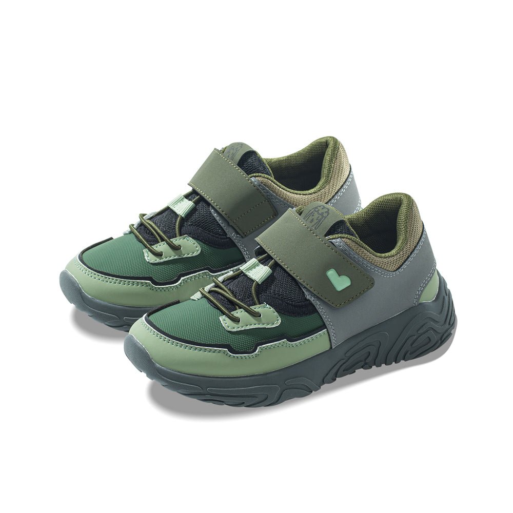 Kids Casual Breathable Lace Velcro Strap Shoes-1