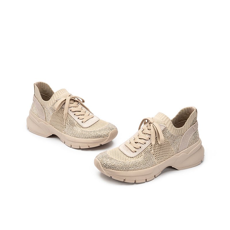 Rhinestone Mesh Knit Chunky Platform Sneakers – Breathable Athletic Work Shoes-3