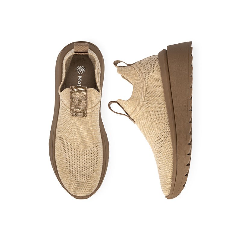 Slip-On Knit Wedge Sneakers – Lightweight Walking Shoes-2