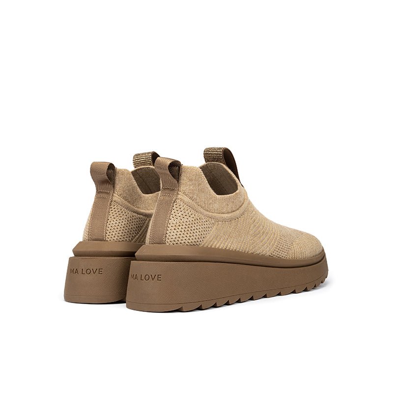 Slip-On Knit Wedge Sneakers – Lightweight Walking Shoes-3