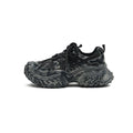 Women's Distressed Chunky Platform Sneakers – Caged Lace-Up Trainers-0