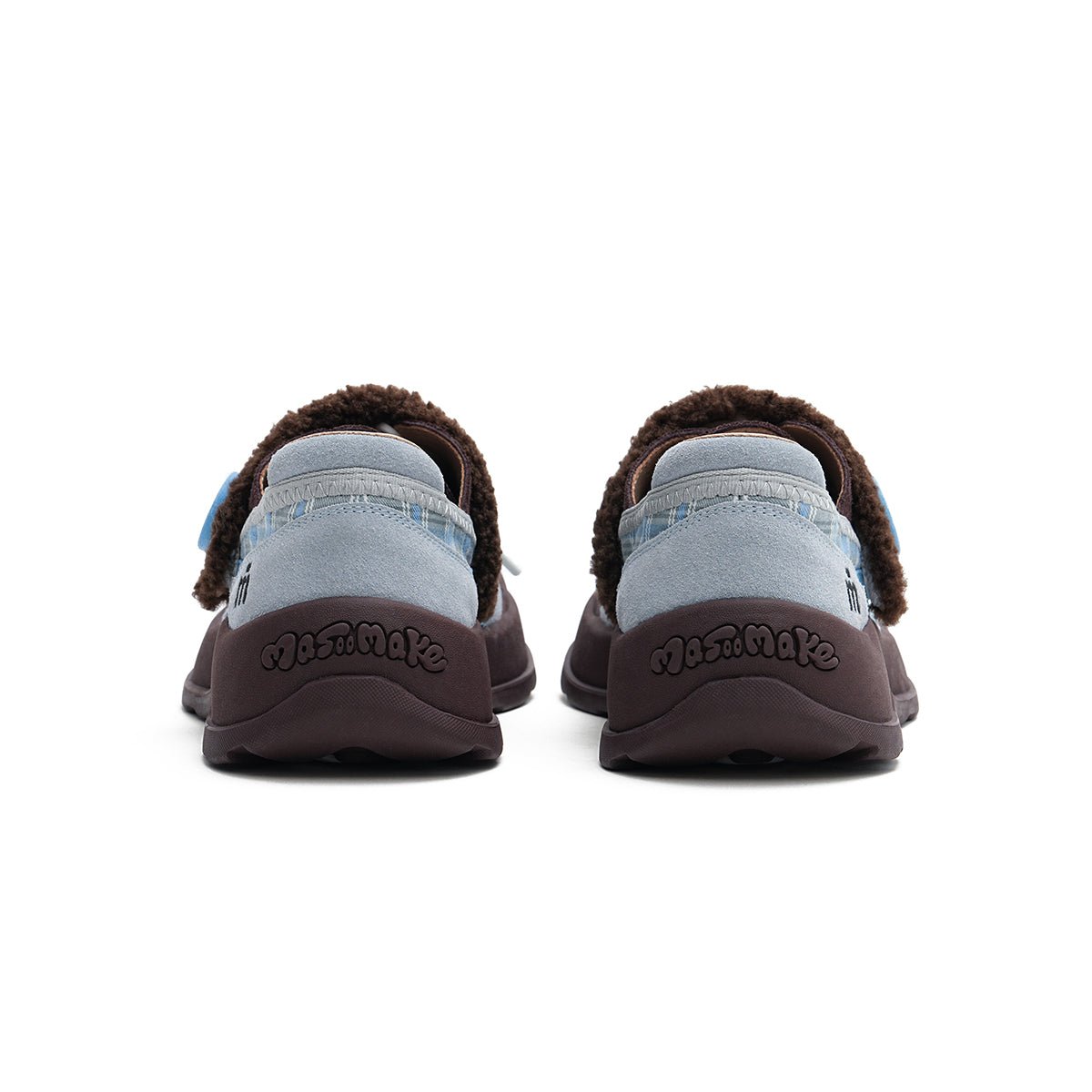 Women's Plaid Sherpa Chunky Sneakers – Cozy Lace-Up Shoes-3