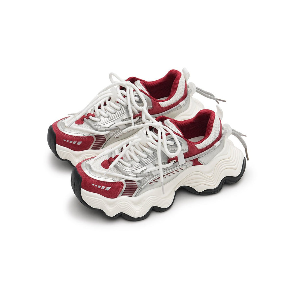 Women's Wave Platform Sports Sneakers – Breathable Chunky Trainers-1